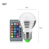 Veilleuses E27 E14 lampe de contrôle intelligente 16 couleurs changeantes ampoule magique Led RGB projecteur de lumière à intensité variable avec télécommande à 24 touches