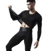 Mäns sömnkläder märke Mens Long Johns Autumn Winter Men Thermal Underwear Sets Sexiga Male Tight T-shirt Leggings Suits Man Mesh Breattable Lounge T221017