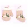 Décorations de noël 1 pièces chaussettes ornements gant cerf arbre grande cheminée décor suspendu pour cadeau de noël fête de vacances