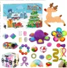 2023 Party Fidget Toys Boîte aveugle de Noël 24 jours Calendrier de l'Avent Noël Pétrissage Boîtes à musique Compte à rebours Cadeaux pour enfants 10174718594