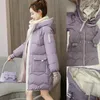 Femmes Trench Manteaux Veste D'hiver Femmes 2022 Lâche Chaud Épaissir Parka Long À Capuche Pardessus Coréen Solide Outwear Manteau Femme Hiver