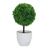 Decorative Flowers Artificial Plant Lotus Pine Tree Simulation Flower Bonsai Fake Green Pot Plants Ornaments Home Decoration Craft