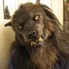 Party Masks Werewolf Headwear Costume Wolf Adults Halloween Full Face Cover Scary 221017