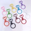 Hooks Colorful Heart Shaped Lock Key Connector Clasps Keyrings Split Rings DIY keychain Jewelry Making RRC663