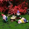 Figurines décoratives 4 pièces/ensemble Mini gnomes ivres nain fée jardin Statue Miniatures cour elfe Figure résine Micro paysage Figurine