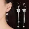 Dangle Earrings NEHZY Silver Plating Jewelry High Quality Woman Fashion Retro Long Tassel Hollow Butterfly