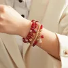 Strand 4PCS Boho Beads Bracelet Charm Beaded Braclets For Women Jewelry Set252Y