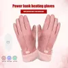 Fem fingrar handskar kvinnor full finger USB laddning uppvärmning 3d ergonomi damer som värmer utomhuscykling elektrisk 221105