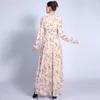 Robes d￩contract￩es Femmes Floral Imprim￩ Long Robe 2022 Fashion Automne Sumom Evening Party Elegant Kaftan Mariffon Maxi