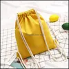 Storage Bags Fashion Canvas Dstring Backpack Bag Cinch Sack Fashionable Accesories Portable Casual String Sackpack Rucksacks 155 K2 D Dhcuv