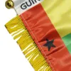 Drapeau à suspendre pour fenêtre à franges de Guinée Bissau 10 x 15 cm Mini drapeaux d'échange double face avec ventouse pour décoration de porte de bureau à domicile