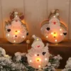 Decorazioni natalizie Ornamenti in legno Fette di legno non finite per bambini Centrotavola per artigianato fai-da-te Vacanze appese con led