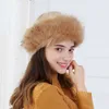 BeanieSkull Caps New Thick Warm Russian Hat Ladies Suede Bomber Hat Windproof Women Fur Hat Female Mongolia C Women Fox Fur Skull5841659