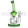 Vattenpipor 8,3 tums Recycler Dab Rigs Tjock glasbong Vattenpipor Gravity Bongs Bubbler Rökning Tillbehör Vattenpipa med 14 mm örtrutschbana