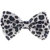 Leopard b￥ge slipsar vuxna tryck bow bowknot casual party dekoration modetillbeh￶r