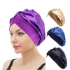 Muslim Cross Stretchy Satin Turban Women Elastic Night Sleep Cap Cancer Chemo Cap Casual Headwear Soft Hair Care Headcover