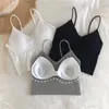 Canottiere da donna Per il tempo libero da donna Sport senza schienale sexy Reggiseno multifunzionale Sling Alla moda senza maniche con scollo a V Gilet corto senza cornice raccolto