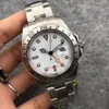 Эффективные Sapphire Explorer II 42 MM Роскошные черные часы Мужчины Азия 2813 Механизм Механические автоматические наручные часы Индивидуальные независимые Дата Подарок