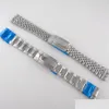 Oglądaj zespoły obserwuj zespoły Sier 20 mm Oyster Jubilee Strap Pasp Stal Bransoletnie Części zamienne 316L Zkładanie ze stali nierdzewnej Zapięcie Środkowy Pol OTB9J