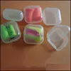Aufbewahrungsboxen M￼lleimer Mini Quadratbox Lagerbeh￤lter Schmuck Ohrst￶psel H￼lle Plastikkabel mit Deckel transparent bequemer Tropfen d Dh0r3