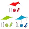 Beach Sunshade Family Lightweight Sun Shade Tent with Sandbag Anchors UV Large Portable Canopy for Parks Y0706
