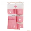 Storage Bags Fabric Art Storage Hanging Bag Behind Door Cotton Linen Prevent Water Storages Bags Home Furnishing Store Sacks 10 8Ml L Dhgv3