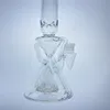 vidro transparente vidrado x bong novo design 19 polegadas reciclagem de 18 mm junta