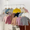 Garçons T-shirt à manches longues filles chemises à col haut bébé t-shirt couleur unie hauts pour enfants 20221017 E3