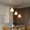 Pendelleuchten, kreatives Glas, mattierte Lampe, Holz, Hängeleuchte, Esszimmer, Wohnzimmer, Büro, Café, Bäckerei, Japan, hängende Beleuchtung