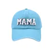 Mama Baseball Caps Alphabet Embroidered Ponytail Hats Outdoor Sunscreen Sports Peaked Adjustable Summer Horsetail Cap DE833