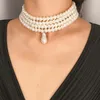 Choker Dazzle Elegant Multi-Layer Simulat