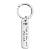 Party Favor DHL Stock Personalized Cross Keychain Engraved Love Keyring Gift for Couples Girlfriend Boyfriends Key Chain Rings FY5620 P1017