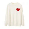 Pull de créateur loveheart Une femme amant cardigan tricot col rond col haut femme mode lettre blanc noir manches longues vêtements pull version haute.