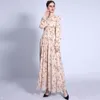 Robes d￩contract￩es Femmes Floral Imprim￩ Long Robe 2022 Fashion Automne Sumom Evening Party Elegant Kaftan Mariffon Maxi