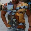 Męskie koszulki T-shirty Drukuj koszulka z krótkim rękawem Mężczyźni Casual Summer O Neck Tee Fashion Harajuku Męskie Ubrania 2022 Męskie topy