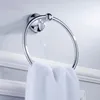 Bath Accessory Set Chrome Bathroom Towel Rack Toilet Brush Paper Holder Coat Hooks Four-piece Hardware Accessories