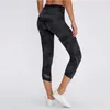 Active Pants 2022 Kvinnor som k￶r Capris Yoga H￶g midja Skinny 4 -v￤gs Stretch Fitness Legings Sexig Net Yarn CPAirs