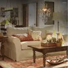 Hängslampor American Country Garden Retro Europe Nordic Tarmabell Entré Aisle Restaurang Bedroom Home Liten LED Crystal Chandelier