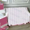 Розовый буква одеяло дизайнер -шарф бренда носовой одеяла женская платка комфортно мягкое коврик пляжный полотенце