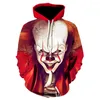 Hoodies masculinos 2022 Selto estéreo 3D Sorto de Halloween Halloween Horror Horror Men e Criança Mulheres Clear Clear Scary