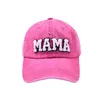 Mama Baseball Caps Alphabet Embroidered Ponytail Hats Outdoor Sunscreen Sports Peaked Adjustable Summer Horsetail Cap DE833