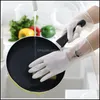 Cleaning Gloves Kitchen Housework Mittens Pvc Wash Dishes Prevent Slip Cleaning Gloves Women Single Skin Rubber Printing Patterns Glo Dhlln