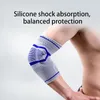 무릎 패드 탄성 실리콘 흡수 팔꿈치 브레이스지지 통기성 땀-흡수 소매