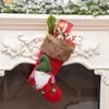 Meias de doces de estoque de Natal Meias de malha de malha de Natal Santa decora￧￣o Rudolph Stockings 3 Styles by Sea JNB16453