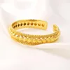 Braccialetto elegante regolabile color oro per donna Bracciale etiope da sposa di alta qualità Dubai sposa regalo per feste in Africa