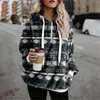 Kadın Hoodies Şarap Colo Deri Ceket Moda Sweatshirt Kadınlar İçin Sıradan Bulanık Zip Up Uzun Kollu Gevşek Kazak Drawstring Hooded