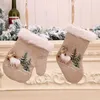 Decoraciones navideñas 1 PPC SOCKINGS ORNAMENTS Glove Glove Deer Tree Gran Decoración colgante
