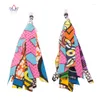 Dange oorbellen 2022 Fashion African For Women Handmade Tassels Earring Africa Print Wax Fabric Accessoires WYB29