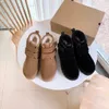 Buty Mini Neumel Platform Designer Kobieta Zimowa kostka Australia Śnieg Grubny dno Real skórzane ciepłe puszyste fanowe haczyek Cowskin Hook 019