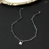 Подвесные ожерелья Hip Hop Silver Lock Chorklace простые аксессуары для одежды